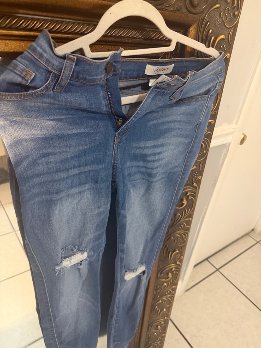 Vigoss Light Blue Distressed Skinny Jeans
